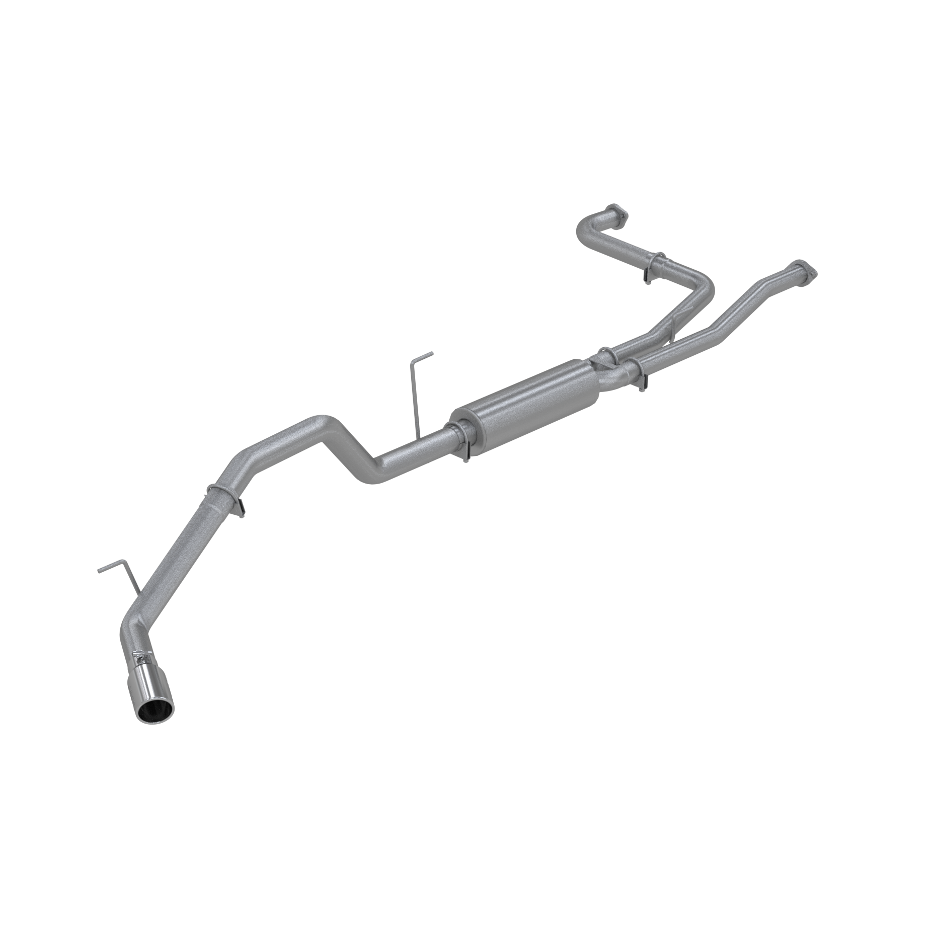 Cat Back Exhaust System Single Side Aluminized Steel For 04-15 Nissan Titan 5.6L, Extended Cab/Crew Cab MBRP
