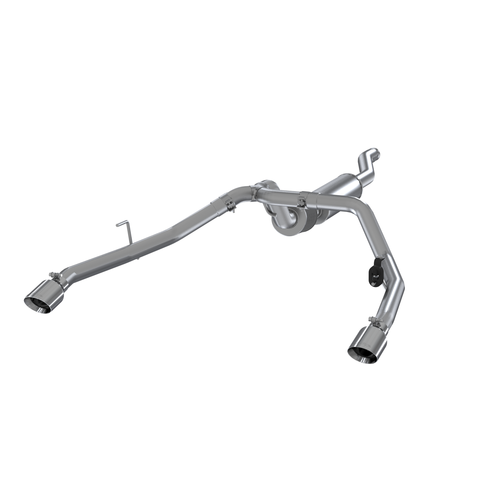 Jeep 2.5 Inch Cat Back Exhaust System Dual Rear Exit For 20-20 Jeep Gladiator 3.6L MBRP-1