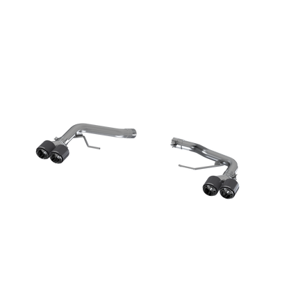 Porsche 2.5 Inch Axle Back Dual Split Rear Bypass Armor Pro Series Carbon Fiber Tips For 14-Up Porsche Macan MBRP