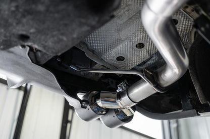 Porsche 2.5 Inch Axle Back Dual Split Rear Bypass Armor Pro Series Carbon Fiber Tips For 14-Up Porsche Macan MBRP-3