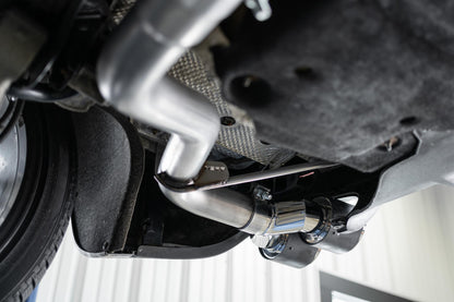 Porsche 2.5 Inch Axle Back Dual Split Rear Bypass Armor Pro Series Carbon Fiber Tips For 14-Up Porsche Macan MBRP-4