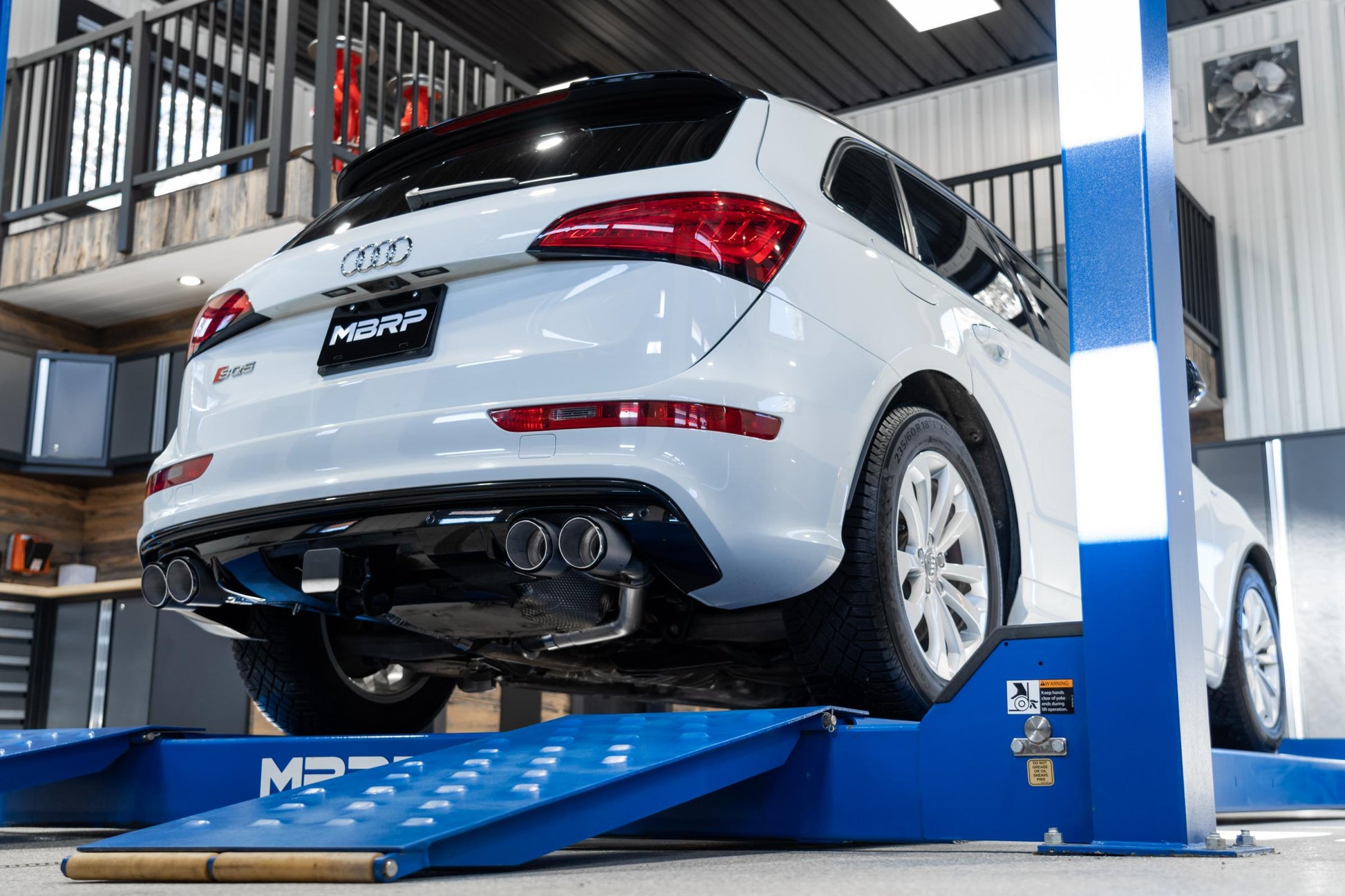 2014-2017 Audi SQ5 3.0T 2.5 Inch Axle-Back Dual Rear Exit T304 Stainless Steel with Quad Carbon Fiber Tips MBRP-8
