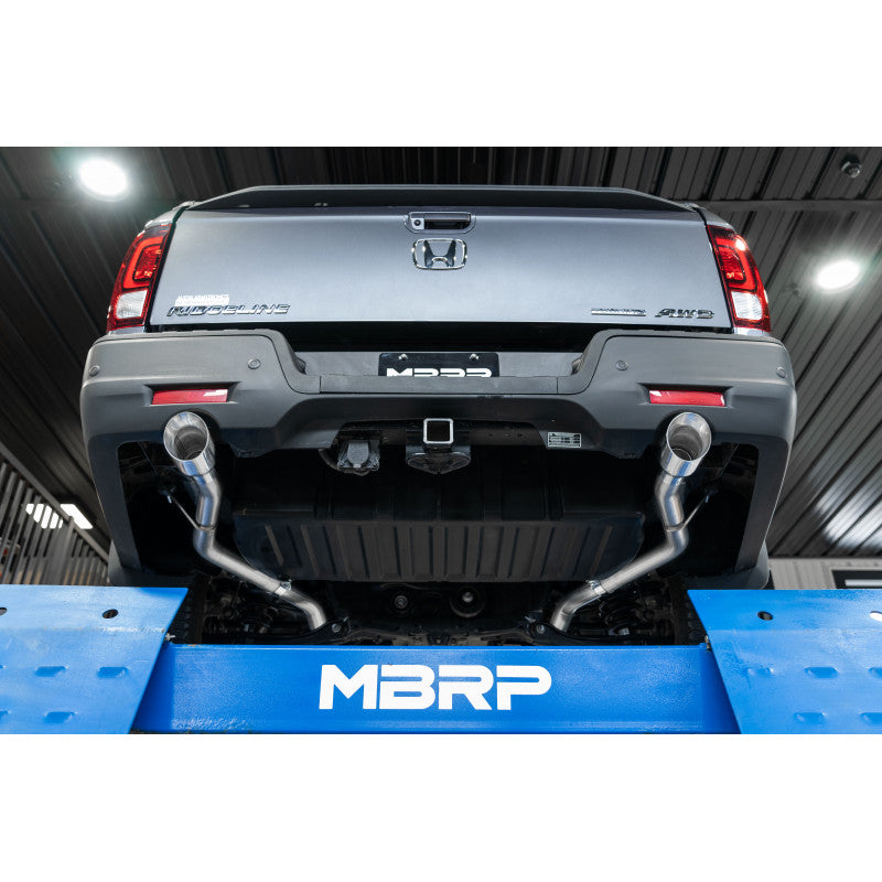 Aluminized Steel 2.5 Inch Cat-Back Dual Split Rear Exit 2021-Up Honda Ridgeline 3.5L MBRP-4