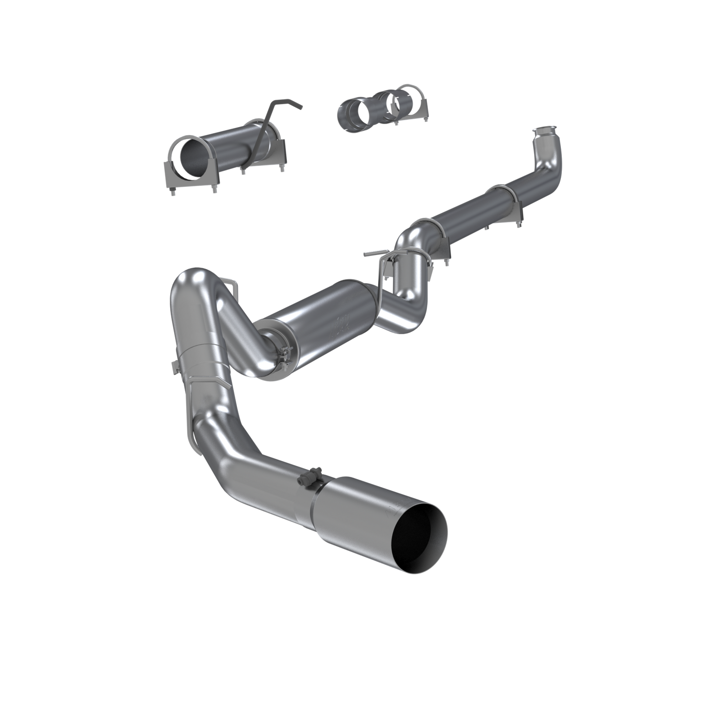4 Inch Single Side Exhaust Pipe For 01-07 Silverado/Sierra 2500/3500 Duramax Extended/Crew Cab MBRP