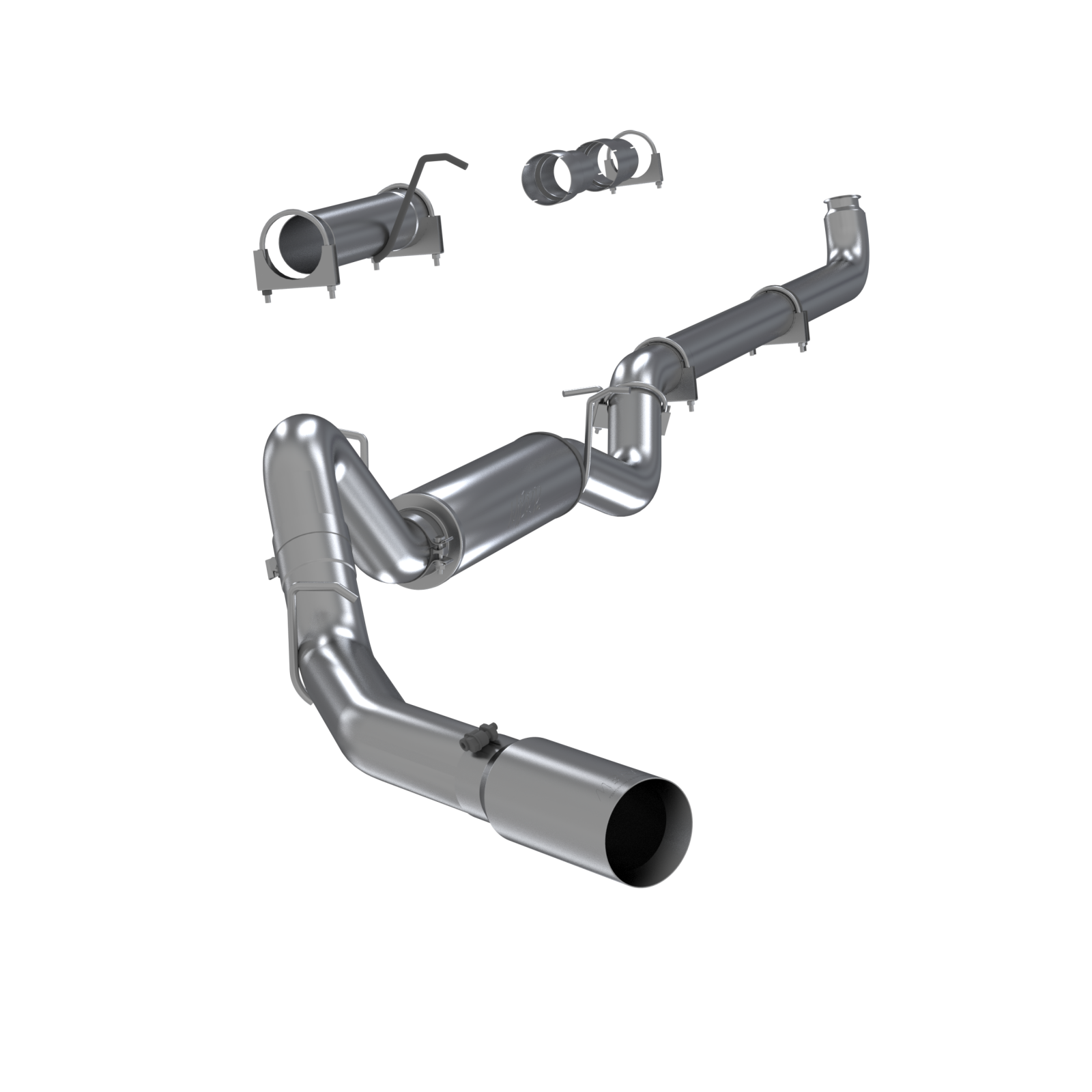4 Inch Single Side Exhaust Pipe For 01-07 Silverado/Sierra 2500/3500 Duramax Extended/Crew Cab MBRP