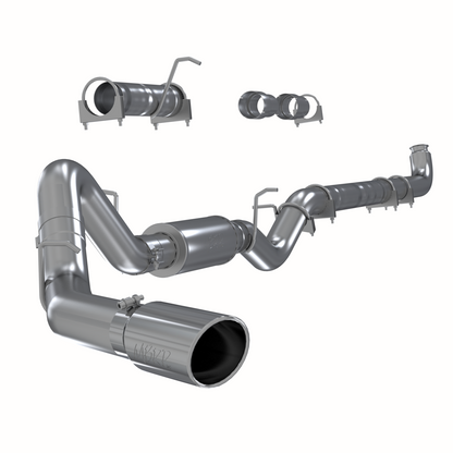 4 Inch Single Side Exhaust Pipe For 01-07 Silverado/Sierra 2500/3500 Duramax Extended/Crew Cab MBRP-1