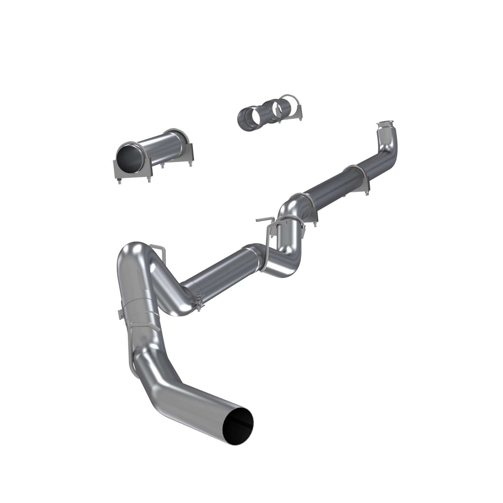 4 Inch Single Side Aluminized Steel No Muffler For 01-07 Silverado/Sierra 2500/3500 Duramax Classic Extended/Crew Cab MBRP