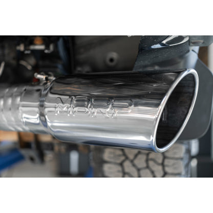 20-Up Silverado/Sierra 2500/3500 T304 Stainless Steel 4 Inch Filter Back Single Side Exit Exhaust System MBRP-2