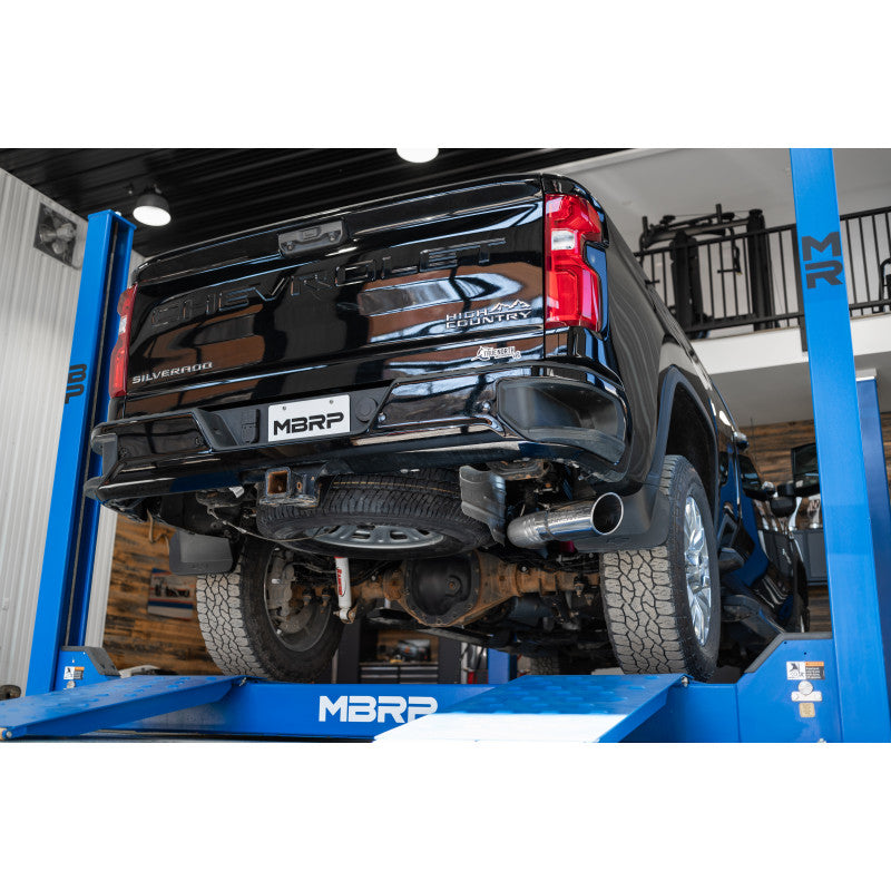 20-Up Silverado/Sierra 2500/3500 T304 Stainless Steel 4 Inch Filter Back Single Side Exit Exhaust System MBRP-7