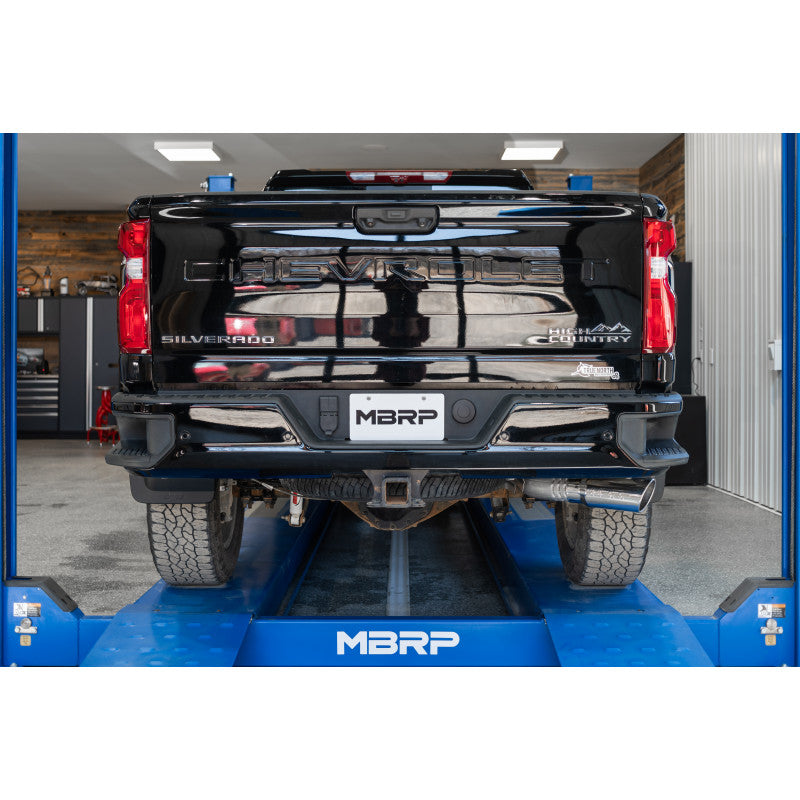 20-Up Silverado/Sierra 2500/3500 T304 Stainless Steel 4 Inch Filter Back Single Side Exit Exhaust System MBRP-8
