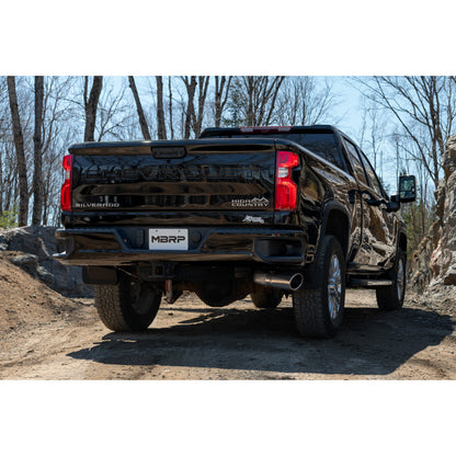 20-Up Silverado/Sierra 2500/3500 T304 Stainless Steel 4 Inch Filter Back Single Side Exit Exhaust System MBRP-10