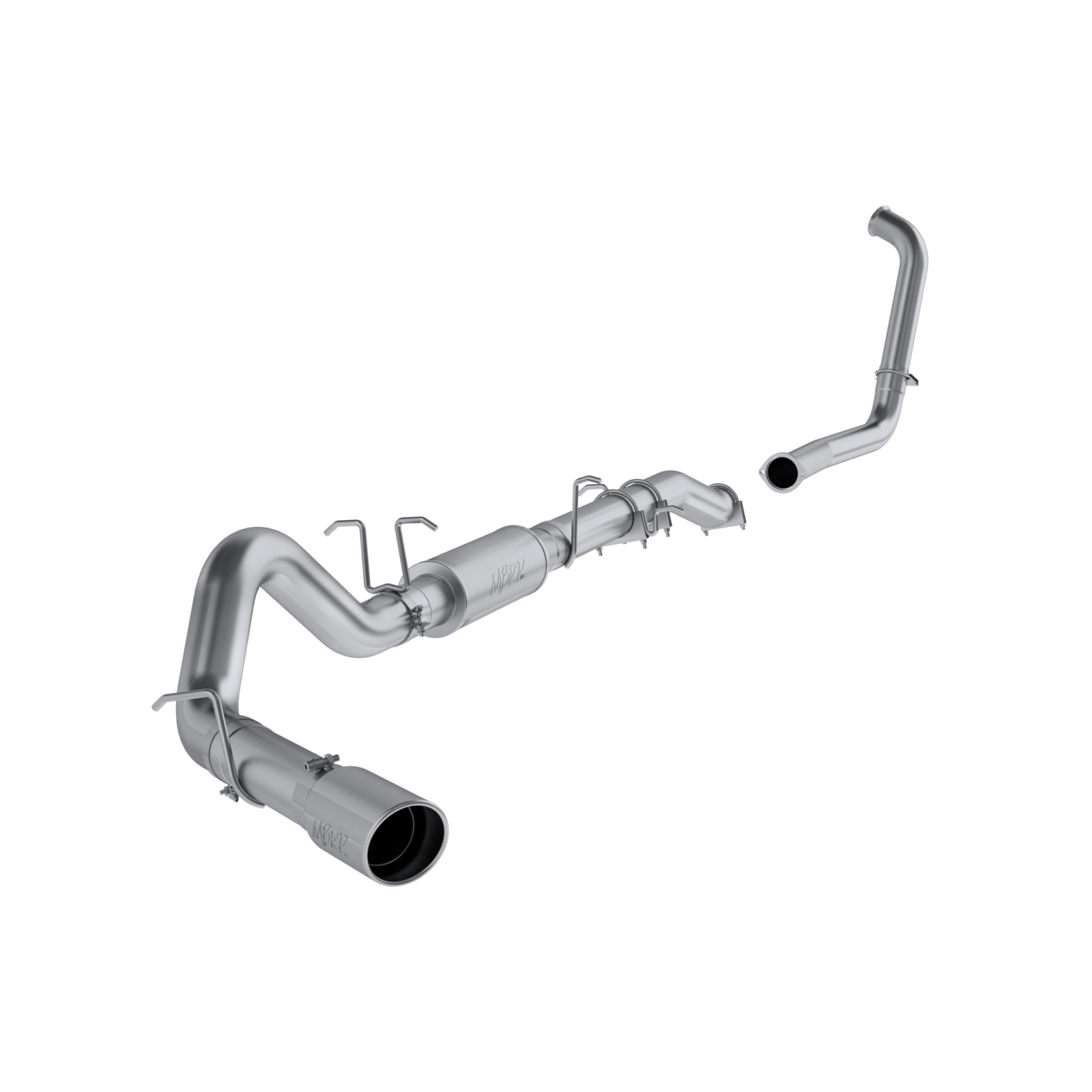 4 Inch Turbo Back Single Side Stock Cat Exit For 03-07 Ford F-250/350 6.0L Extended Cab/Crew Cab MBRP-1