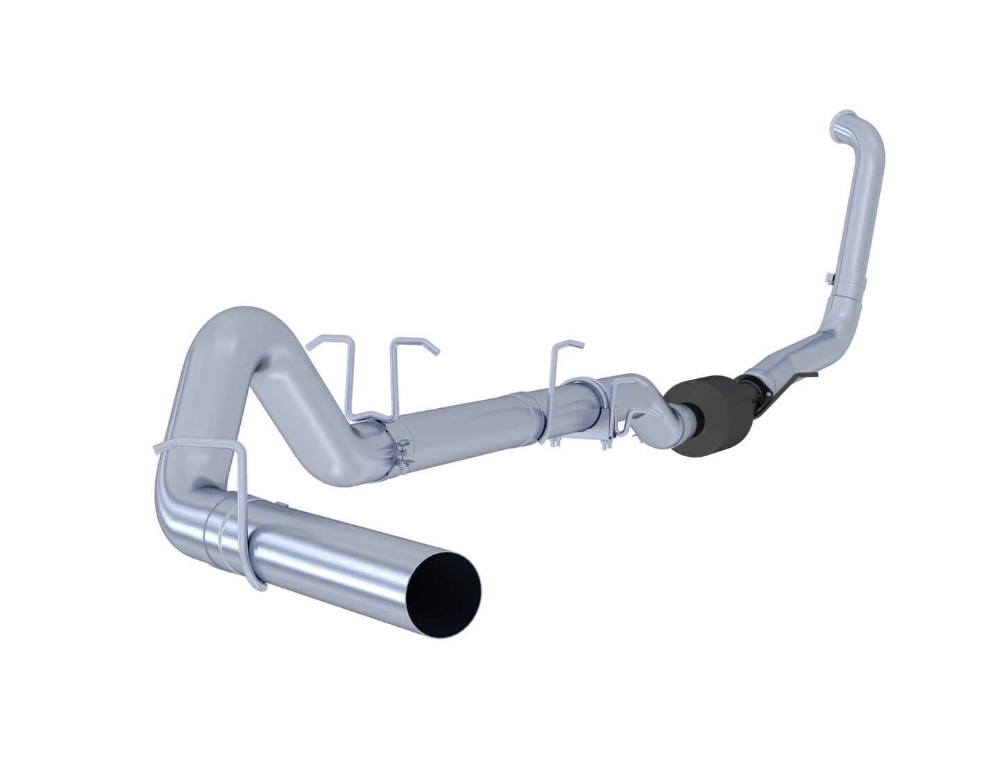 4 Inch Turbo Back Single Side Exit No Muffler T409 Stainless Steel For 03-07 Ford F-250/350 6.0L, Extended Cab/Crew Cab MBRP