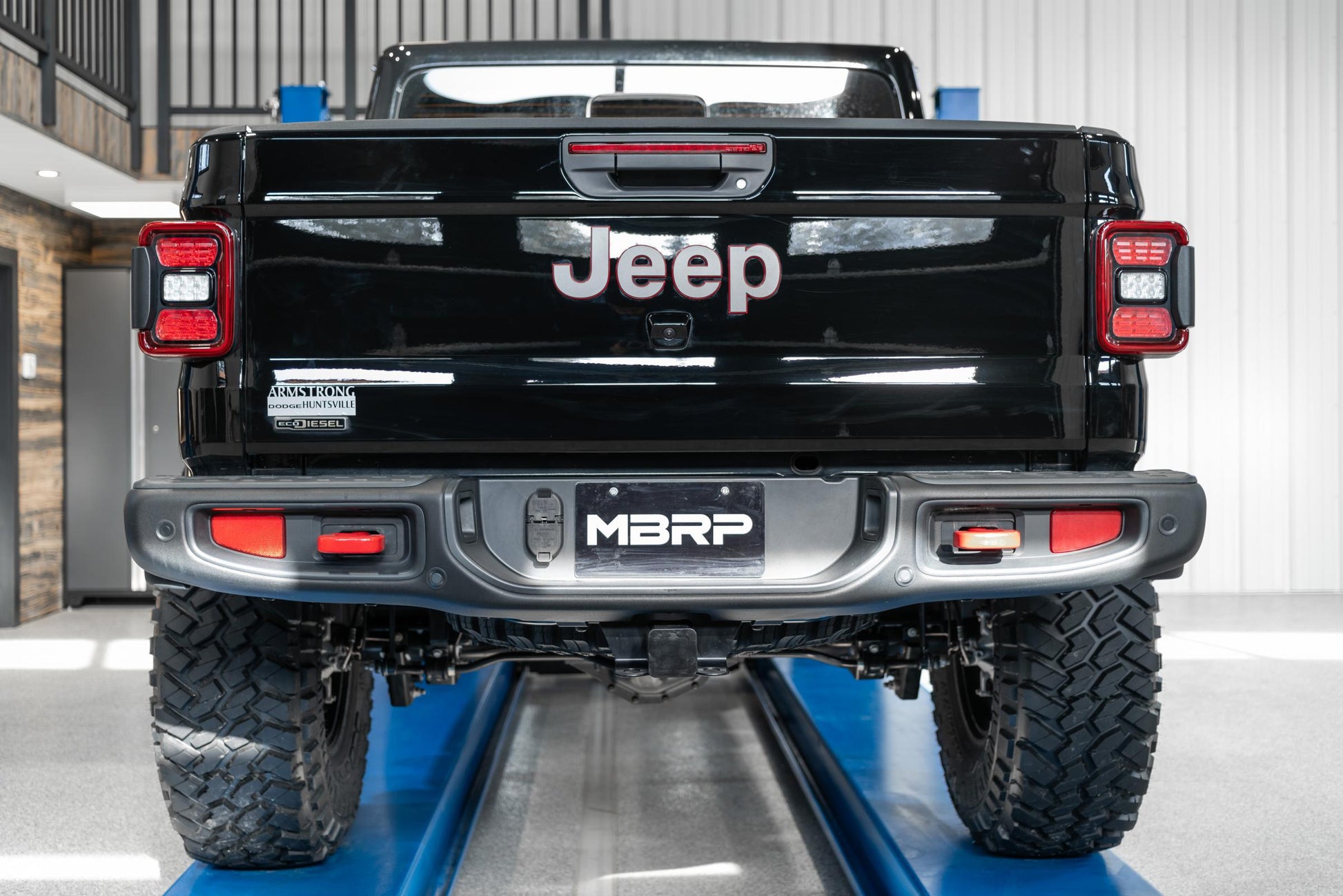 21-23 Jeep Gladiator Armor Plus Series T409 Stainless Steel 3 Inch Filter Back Rear Turn Down Exhaust System MBRP-7