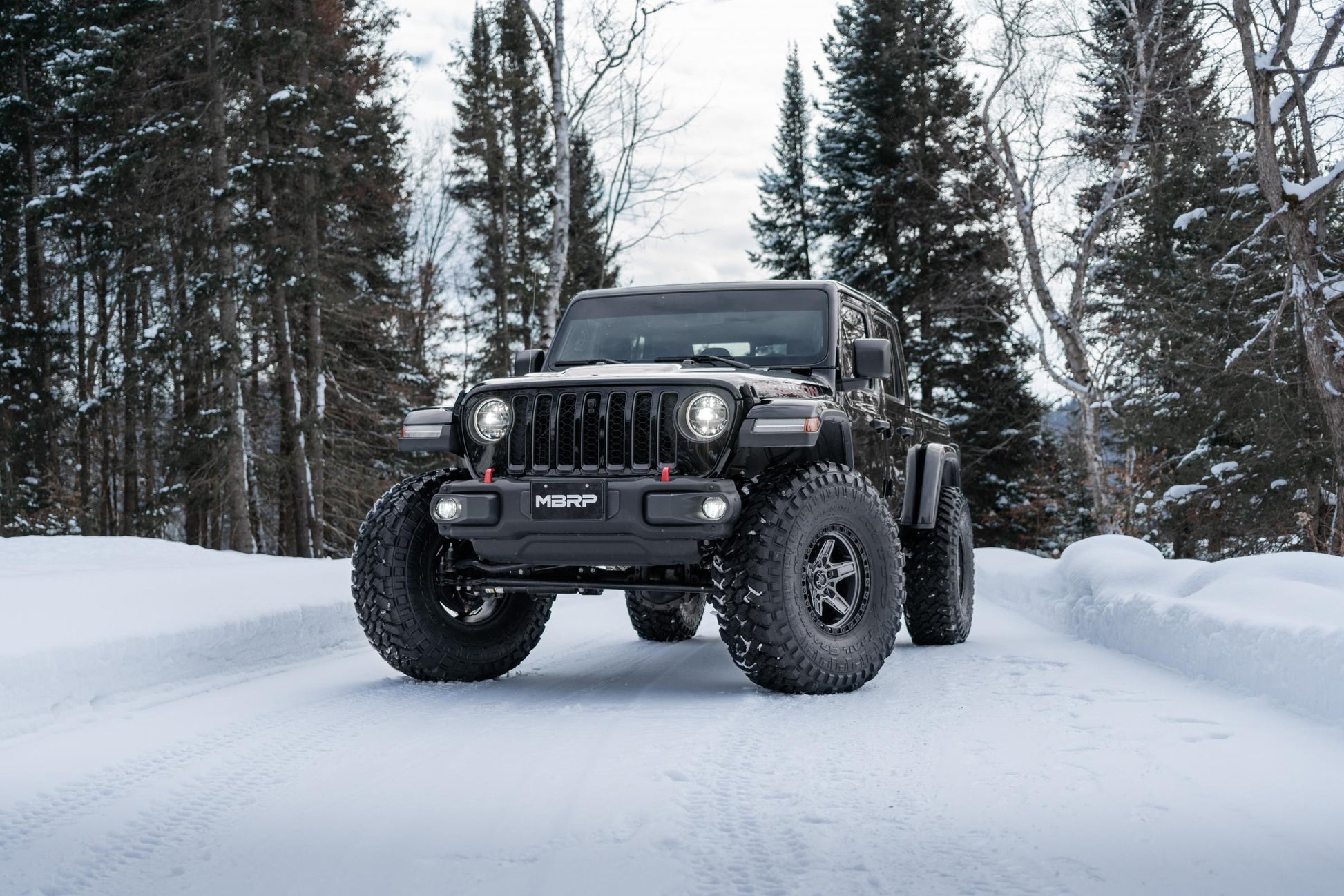 21-23 Jeep Gladiator Armor Plus Series T409 Stainless Steel 3 Inch Filter Back Rear Turn Down Exhaust System MBRP-9