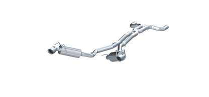 Dual Cat Back Exhaust System Round Tips T409 Stainless Steel For 10-15 Chevrolet Camaro V6 3.6L MBRP