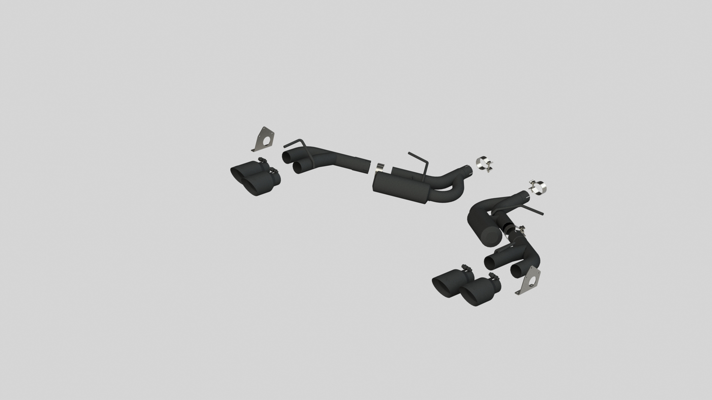 Exhaust Pipe 2.5 Inch Dual Axle Back NPP For 16-20 Camaro V6 3.6L With Quad 4 Inch Dual Wall Tips MBRP