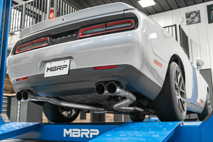 2015-2016 Dodge Challenger Aluminized Steel 3 Inch Dual Rear Cat-Back Quad Tips (Race Version) Exhaust System MBRP-8