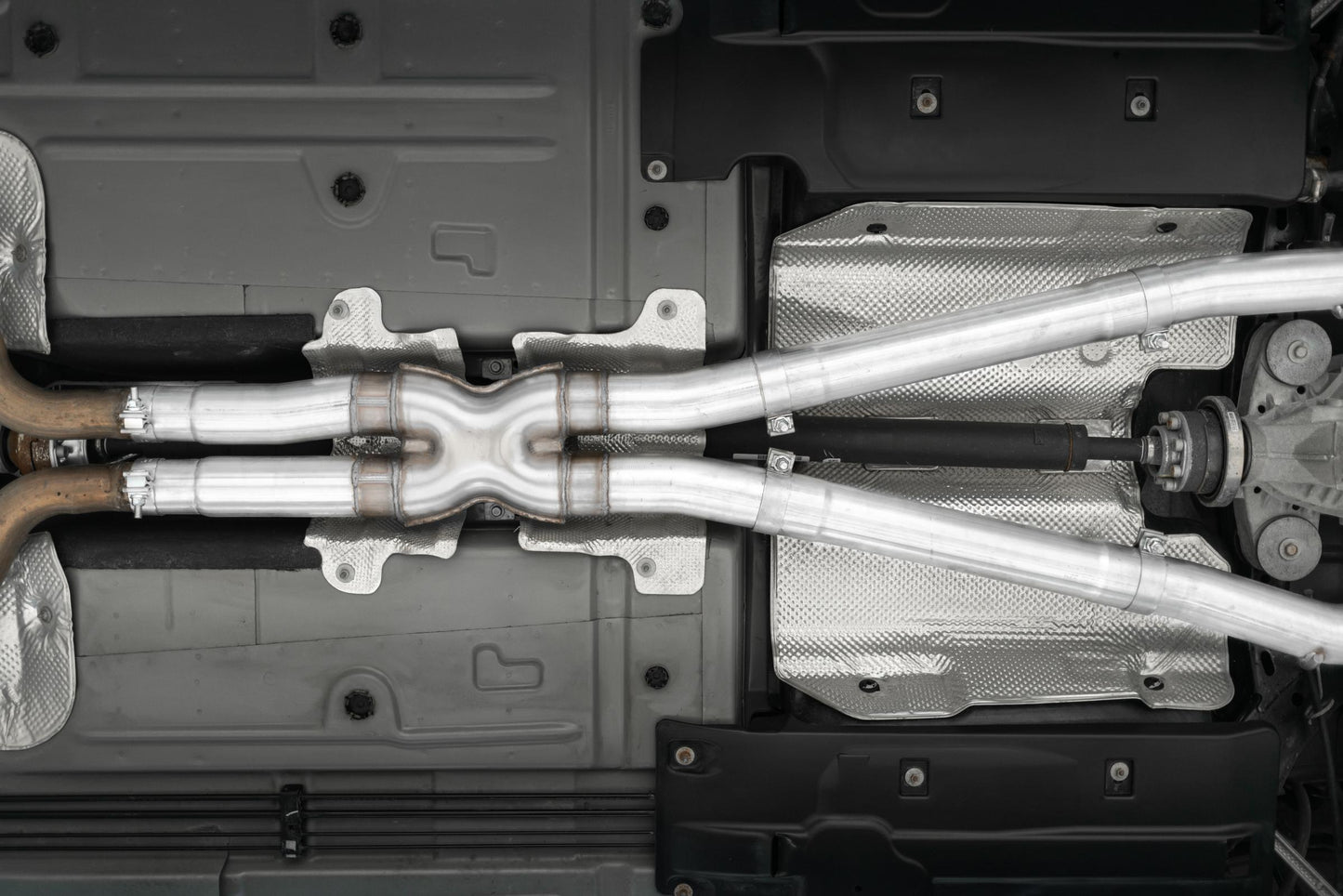 2015-2016 Dodge Challenger Aluminized Steel 3 Inch Dual Rear Cat-Back Quad Tips (Race Version) Exhaust System MBRP-2