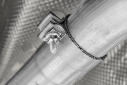 2015-2016 Dodge Challenger Aluminized Steel 3 Inch Dual Rear Cat-Back Quad Tips (Race Version) Exhaust System MBRP-4