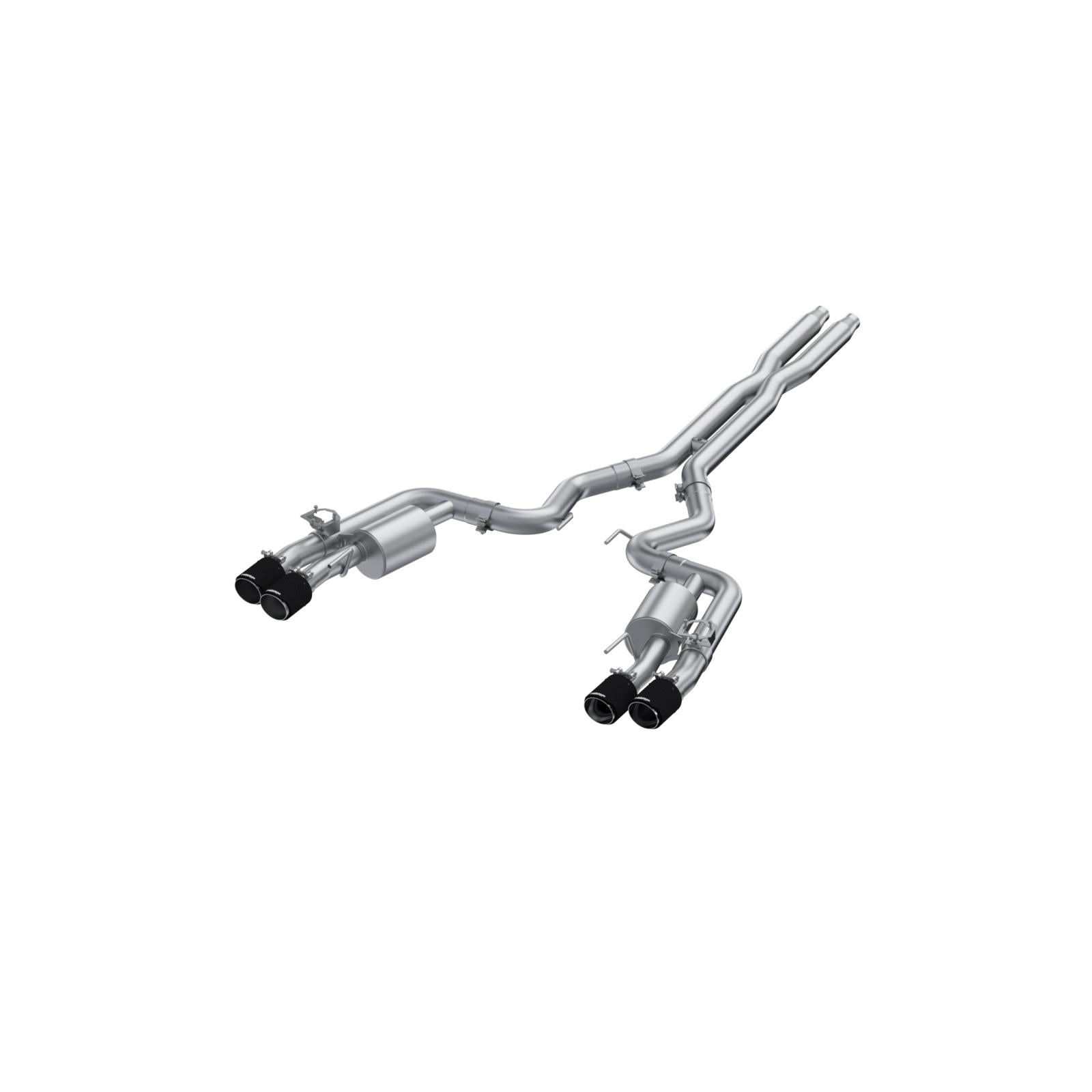 24-Up Ford Mustang GT S650 5.0L 3 Inch Cat-Back Exhaust System, Armor Pro T304 Stainless Steel Quad Rear Exit With Carbon Fiber Tips, Active, MBRP