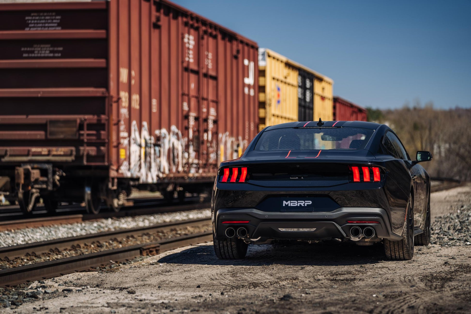 24-Up Ford Mustang GT S650 5.0L 3 Inch Cat-Back Exhaust System, Armor Pro T304 Stainless Steel Quad Rear Exit With Carbon Fiber Tips, Active, MBRP-1