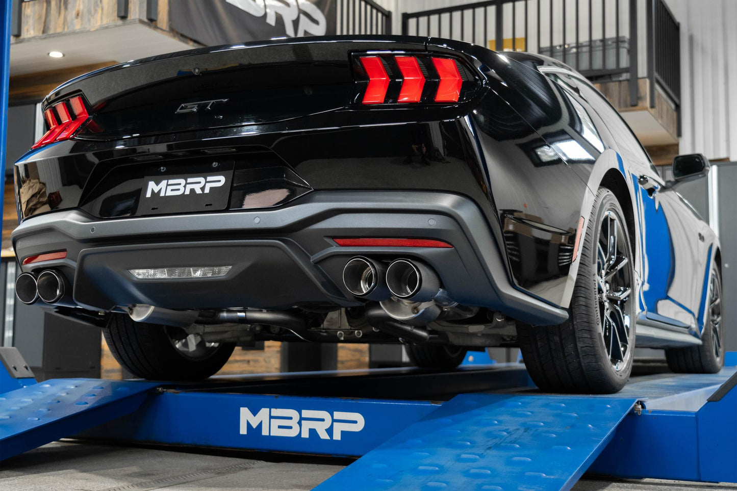 24-Up Ford Mustang GT S650 5.0L 3 Inch Cat-Back Exhaust System, Armor Pro T304 Stainless Steel Quad Rear Exit With Carbon Fiber Tips, Active, MBRP-2