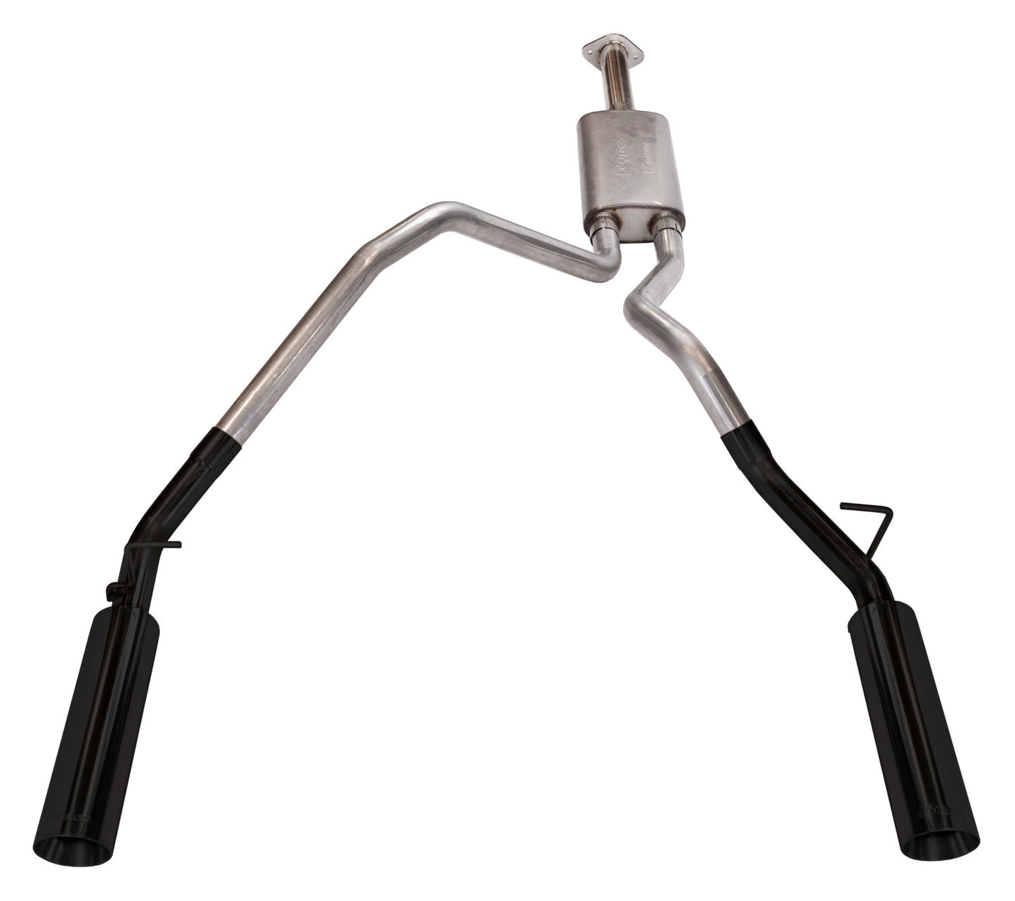 Ram 1500 Cat Back System Black Pype Bomb For 19-24 Dodge Ram 1500 Split Rear Dual Exit 3 in Intermediate And 2.5” Tail Pipe 4.5 Pype Bomb Tip Muffler Incl Hardware Incl Tip Incl Pypes Performance Exhaust-2