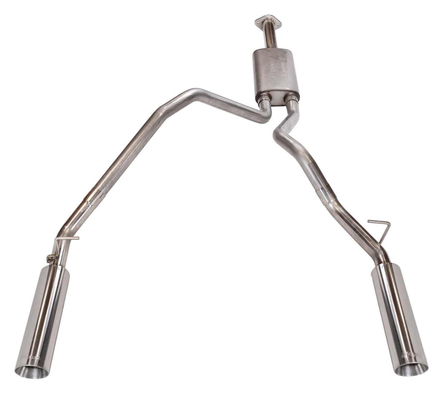 RAM Cat Back System Pype Bomb For 19-24 Dodge Ram 1500 Split Rear Dual Exit 3 Inch Intermediate And 2.5 Inch Tail Pipe 4.5 Pype Bomb Tip Muffler Incl Hardware Incl Tip Incl Pypes Performance Exhaust-2