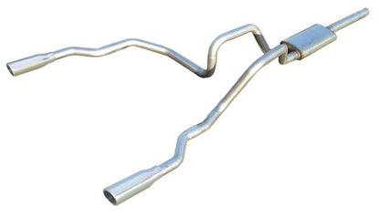 Violator Series Cat Back System 04-08 Ford F150 Split Rear Dual Exit 3 in Intermediate And 2.5 in Tail Pipe Violator Muffler/Hardware/3.5 in Polished Tips Incl Pypes Performance Exhaust