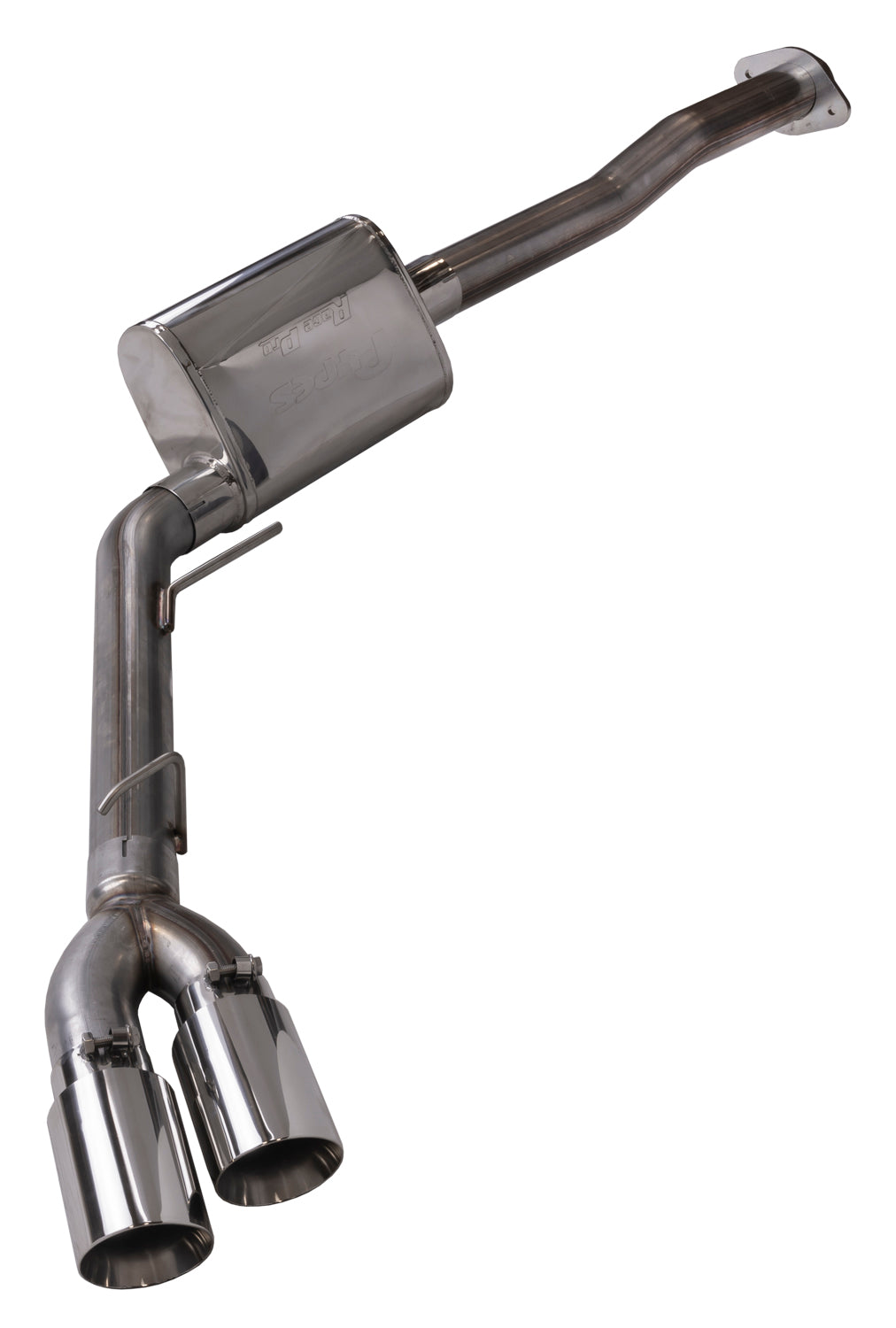 F150 Cat Back System For 15-20 Ford F150 Split Rear Dual Exit 3 Inch Intermediate 4.5 Inch Tip Muffler Incl Exhaus Pypes Performance Exhaust-3
