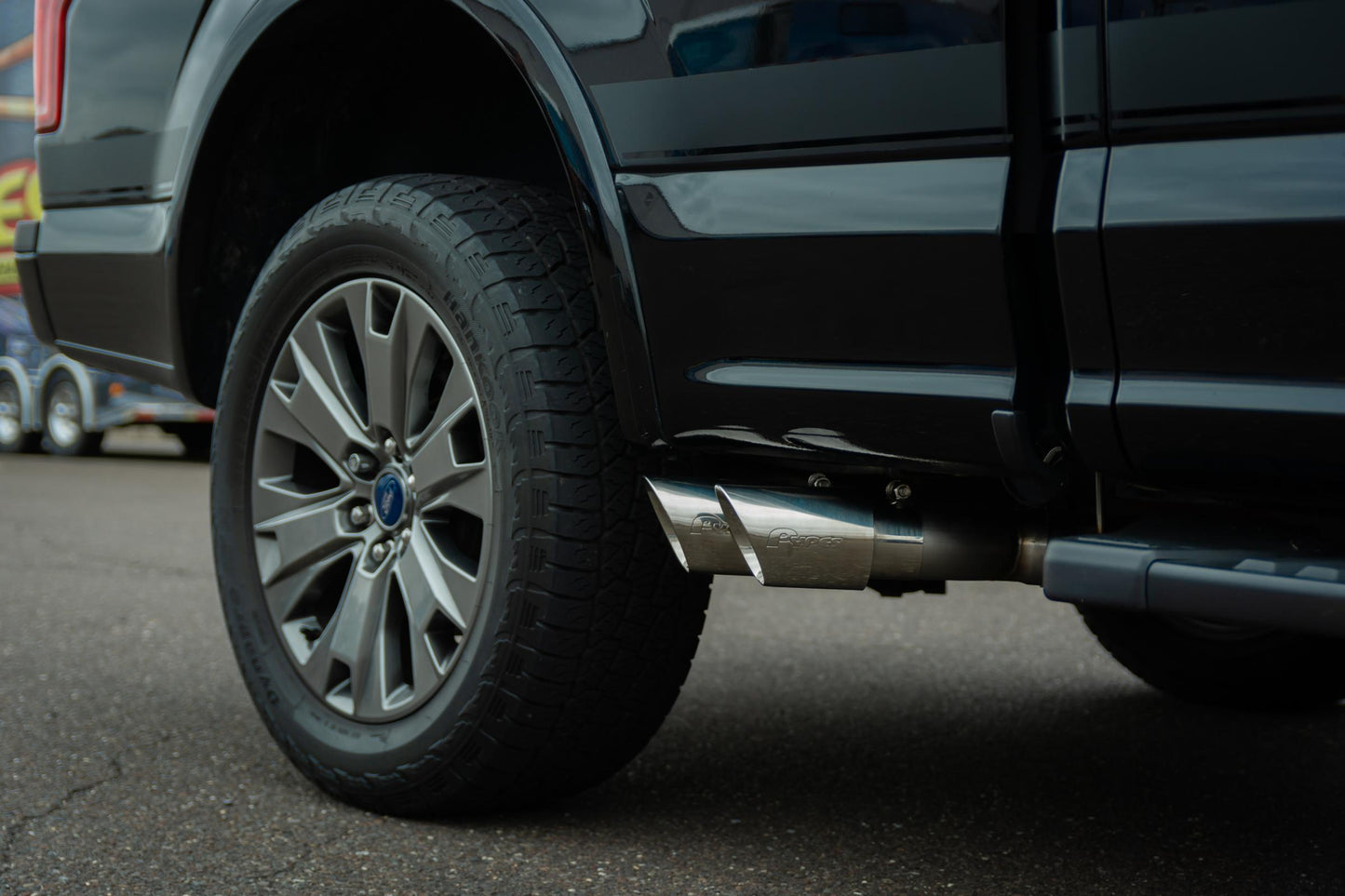 F150 Cat Back System For 15-20 Ford F150 Split Rear Dual Exit 3 Inch Intermediate 4.5 Inch Tip Muffler Incl Exhaus Pypes Performance Exhaust