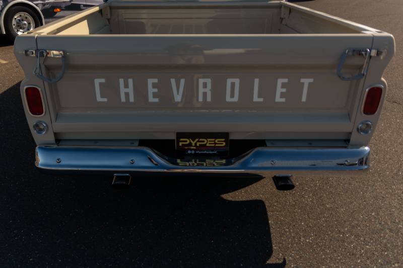 Crossmember Back W/ H-Pipe System 63-66 GM Truck Split Rear Dual Exit 2.5 Inch Intermediate And Tailpipe Hardware Incl Turbo Pro Muffler Incl And Tip Not Incl Stainless Steel Pypes Performance Exhaust-4