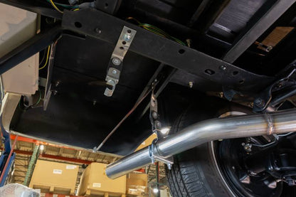 Crossmember Back W/ H-Pipe System 63-66 GM Truck Split Side Dual Exit 2.5 Inch Intermediate And Tailpipe Hardware Incl Turbo Pro Muffler Incl And Tip Not Incl Stainless Steel Pypes Performance Exhaust-3