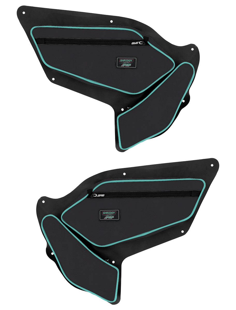Shreddy Front Door Bags with Knee Pad for Polaris RZR PRO XP PRO R Turbo R Pair PRP Seats-2