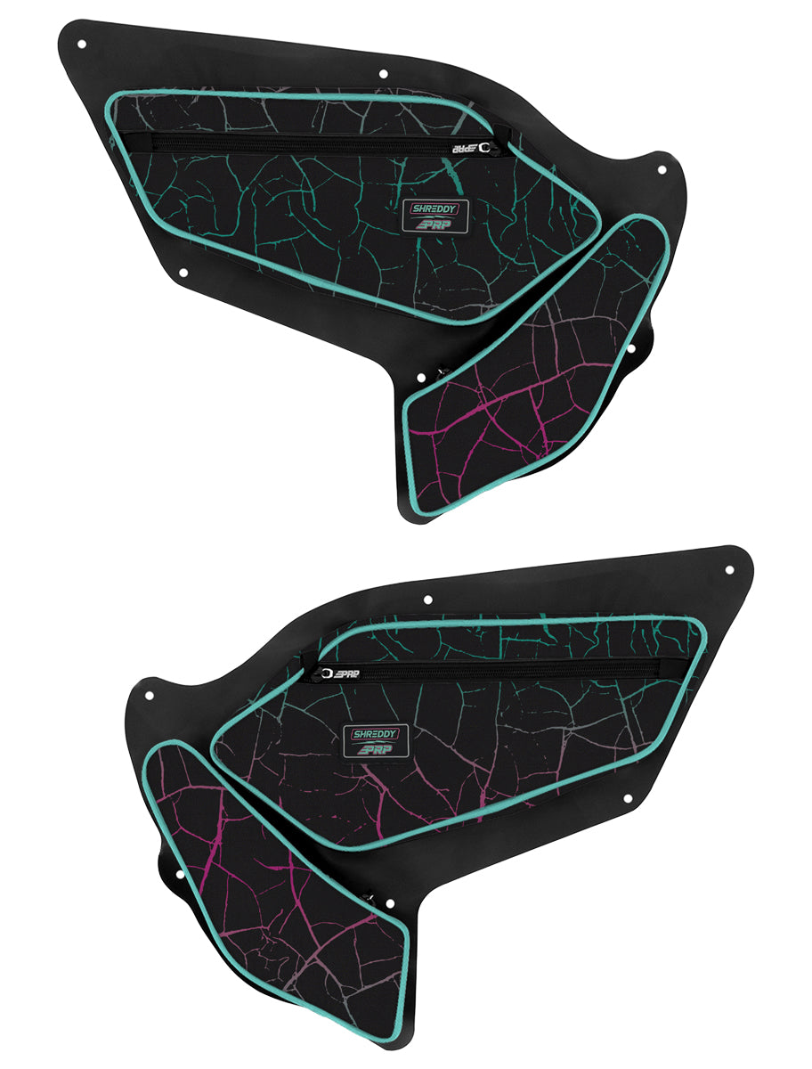 Shreddy Front Door Bags with Knee Pad for Polaris RZR PRO XP PRO R Turbo R Pair PRP Seats-1