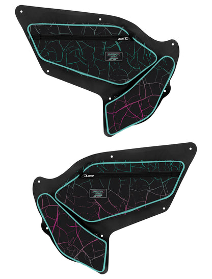 Shreddy Front Door Bags with Knee Pad for Polaris RZR PRO XP PRO R Turbo R Pair PRP Seats-1