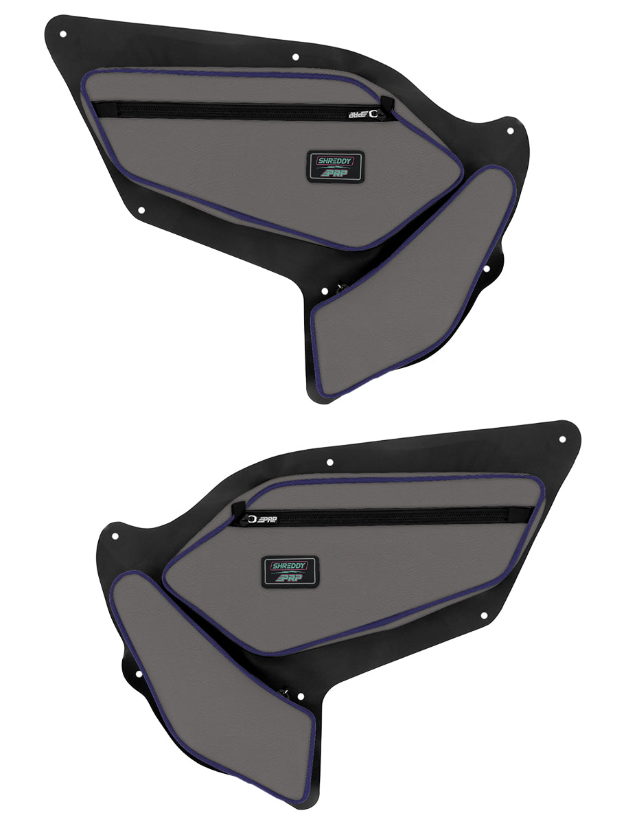 Shreddy Front Door Bags with Knee Pad for Polaris RZR PRO XP PRO R Turbo R Pair PRP Seats