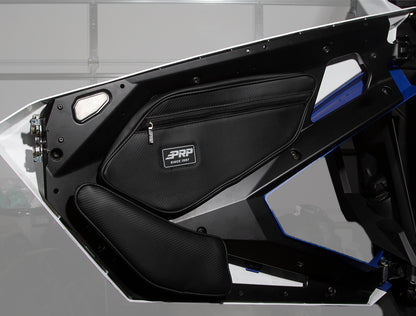 Shreddy Front Door Bags with Knee Pad for Polaris RZR PRO XP PRO R Turbo R Pair Black and Pink PRP Seats