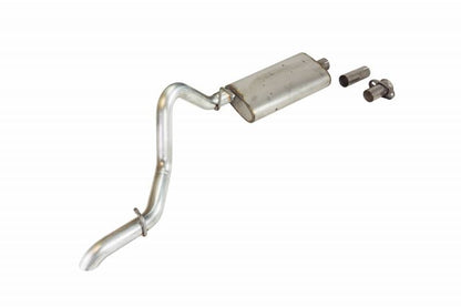 Cat Back System 97-06 Wrangler TJ Single Rear Exit 2.5 in Intermediate And Tail Pipe Street Pro Muffler/Hardware included Natural Finish 304 Stainless Steel Pypes Performance Exhaust