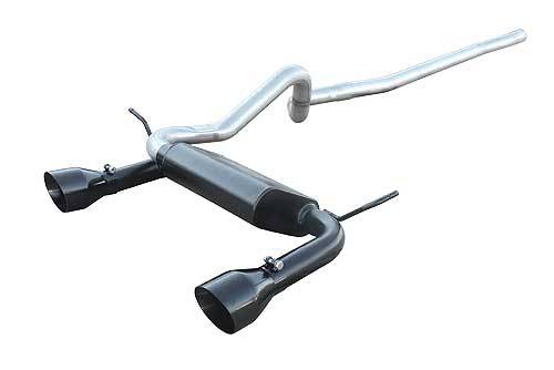 Cat Back System 07-18 Wrangler JK 4 Door Split Rear Dual Exit 2.5 in Intermediate And Tail Pipe Street Pro Muffler/Hardware/4.5 in Black Tips Incl Natural Finish 409 Stainless Steel Pypes Performance Exhaust