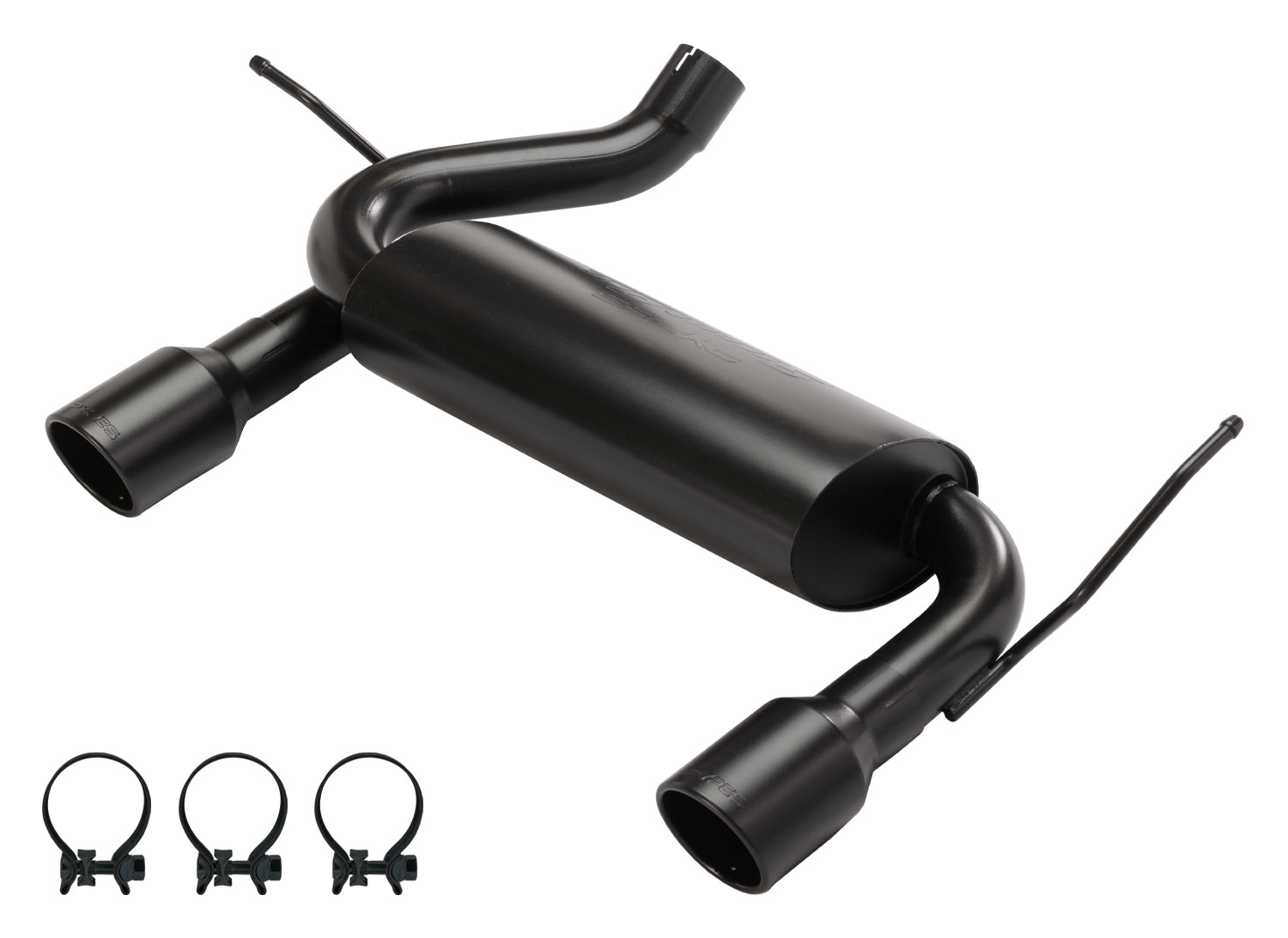 2007-2018 Jeep JK Dual Exit Axle Back Black System 409 Stainless With Street Pro Muffler SJJ20SB Pypes Performance Exhaust