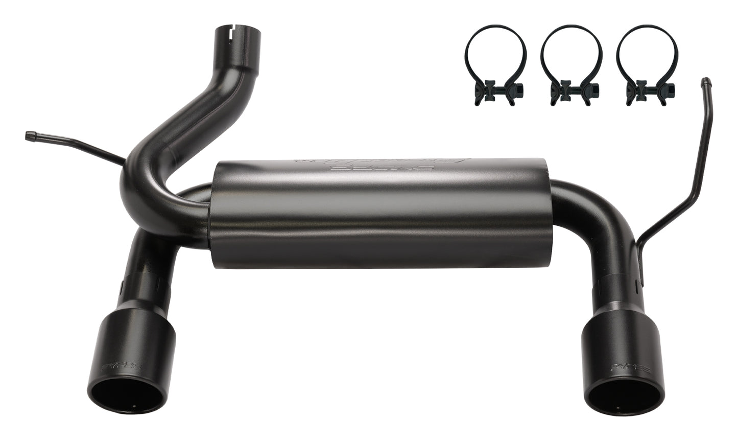2007-2018 Jeep JK Dual Exit Axle Back Black System 409 Stainless With Street Pro Muffler SJJ20SB Pypes Performance Exhaust-1