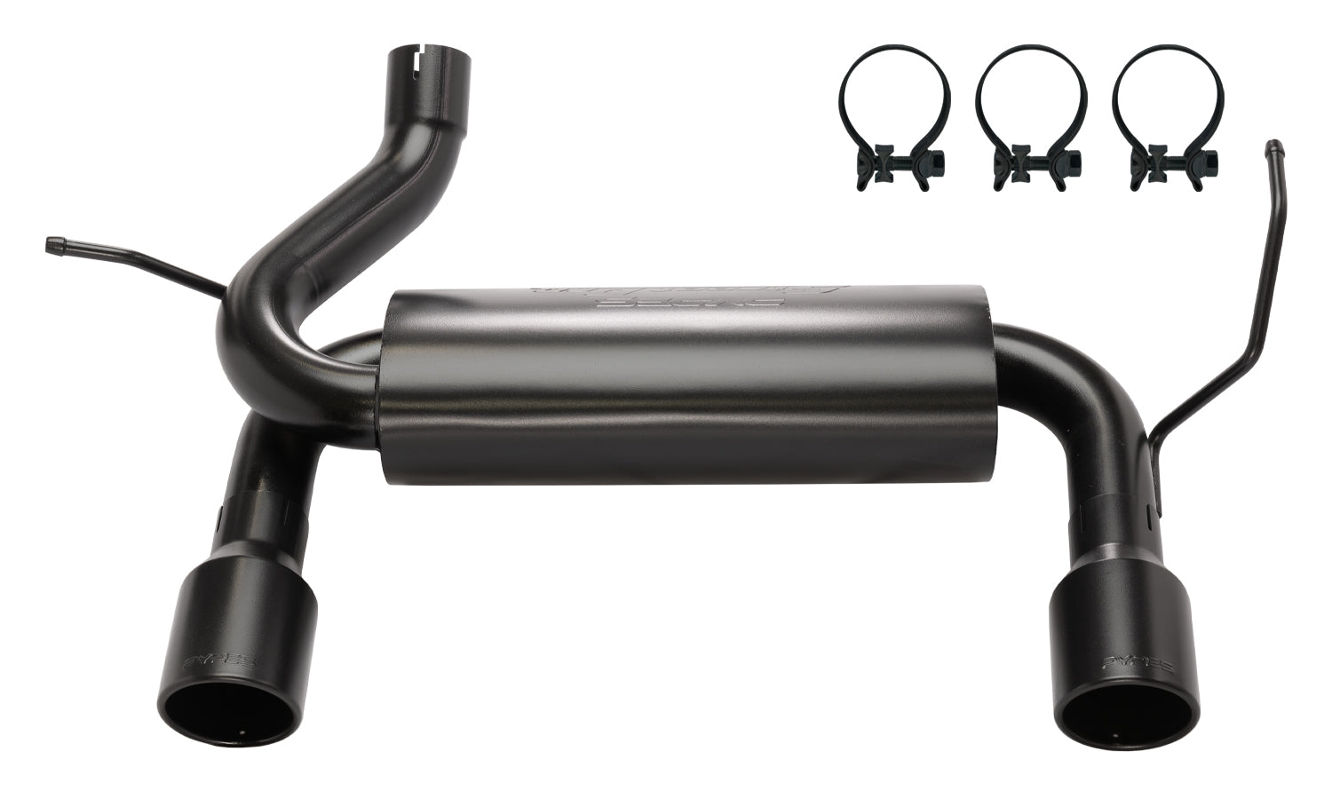 2007-2018 Jeep JK Dual Exit Axle Back Black System 409 Stainless With Street Pro Muffler SJJ20SB Pypes Performance Exhaust-1