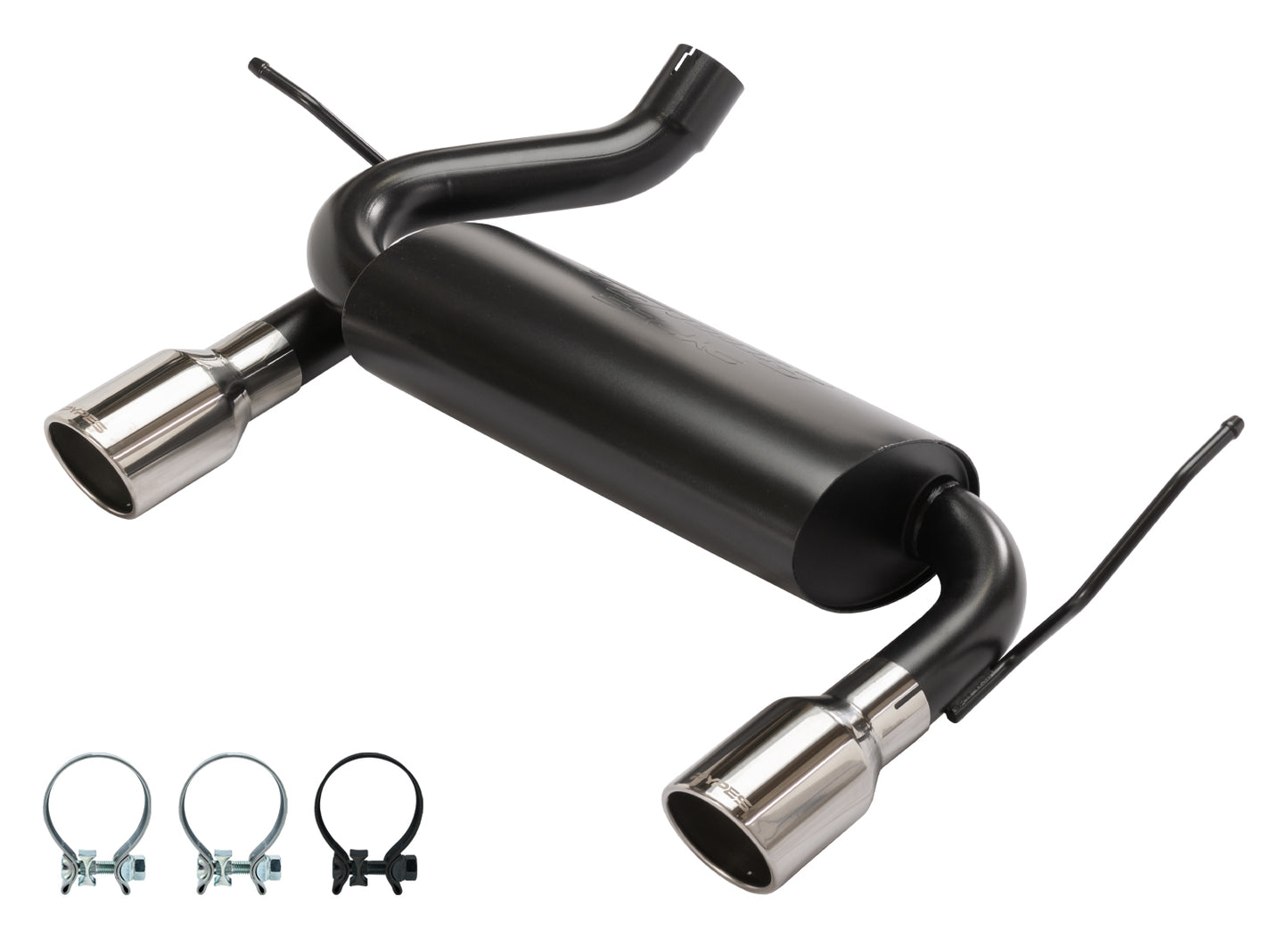 Jeep JK Dual Exit Axle Back 07-18 Wrangler JK Polished Tips 4 inch Pypes Performance Exhaust