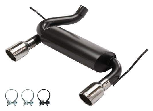 Jeep JK Dual Exit Axle Back 07-18 Wrangler JK Polished Tips 4 inch Pypes Performance Exhaust