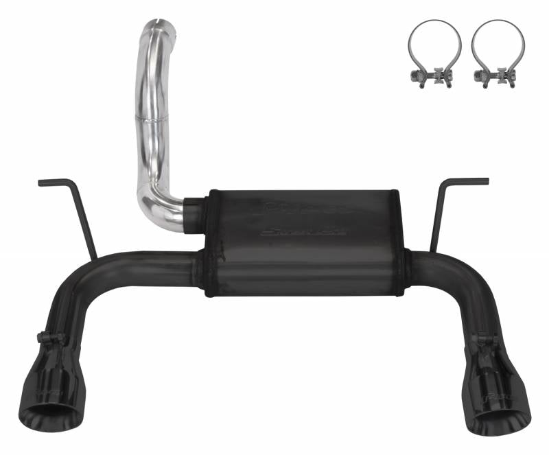 Axle-Back System 18-22 Jeep Jl Dual Exit 2.5 Inch Intermediate And Tailpipe Street Pro Muffler Hardware Incl Black 4 Inch Dual Tips Included Stainless Steel Pypes Performance Exhaust