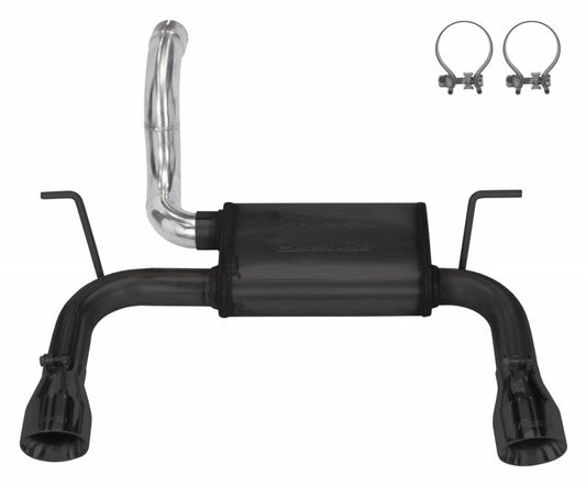 Axle-Back System 18-22 Jeep Jl Dual Exit 2.5 Inch Intermediate And Tailpipe Street Pro Muffler Hardware Incl Black 4 Inch Dual Tips Included Stainless Steel Pypes Performance Exhaust