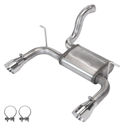 Axle-Back System 18-24 Jeep Jl Dual Exit 2.5 Inch Intermediate And Tailpipe Street Pro Muffler Hardware Incl 4 Inch Dual Tips Included Stainless Steel Pypes Performance Exhaust-1