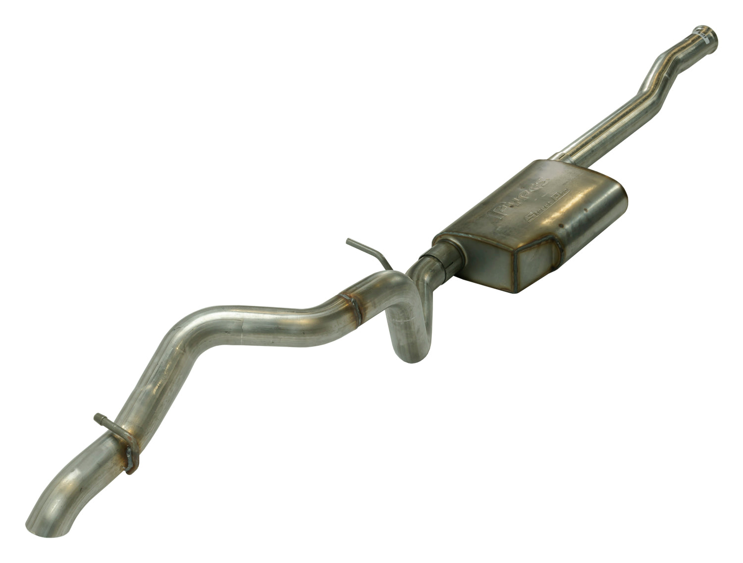 Cat Back System 18-22 Jeep JL 4 Door High Ground Clearance Single Rear Exit Incl 2.5 in Intmd And Tail Pipe/Street Pro Muffler/Hardware Tip Not Incl Natural Finish 304 StainlessSteel Pypes Performance Exhaust